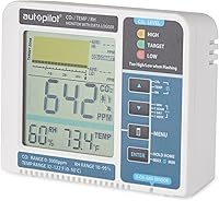 Hydrofarm Autopilot APCEM2 Desktop CO2 Monitor & Data Logger - Accurate RH Temp Tracking for Grow Rooms & Greenhouses