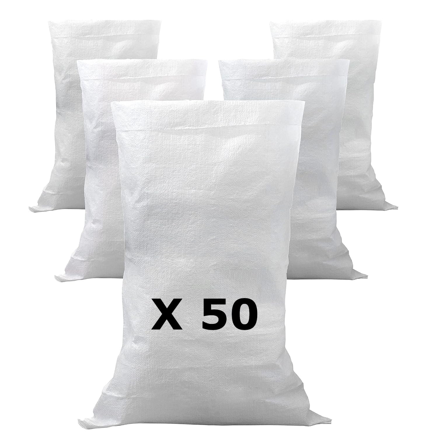 Sacs à gravats de 50L, tissés, ultra résistant, 56 x 96 cm chaque unité, vendu par 50 unités