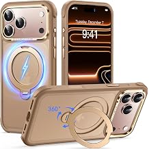 Magnetic for iPhone 17 Pro Max Case with 360 Spin Stand - Desert Gold