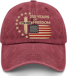 US 250 Years Freedoms 1776-2026 250th Birthday Embroidered Hats Garde Cap for Him