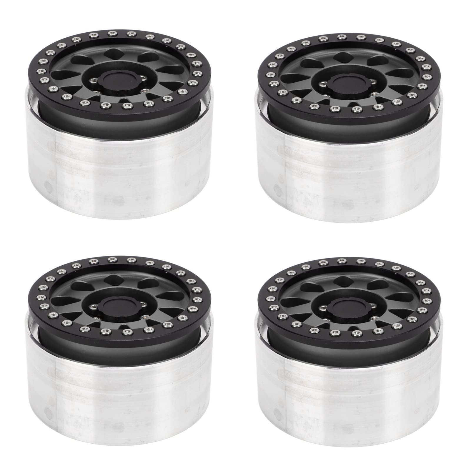 Cerchi per ruote di auto RC, 4 pezzi, cerchi di ricambio in lega di alluminio per auto RC SCX6 1/6, ruota leggera e resistente da 2,9 pollici per auto telecomandata fuoristrada con (Di Colore)