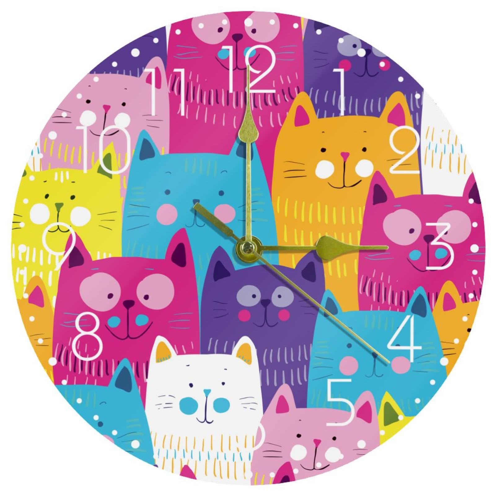 Horloge murale silencieuse sans tic-tac en acrylique pour chambre