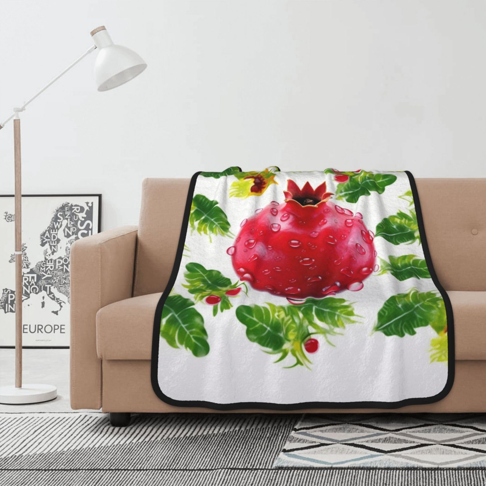 Couverture polaire flanelle légère résout le froid sur canapé 102x127 cm