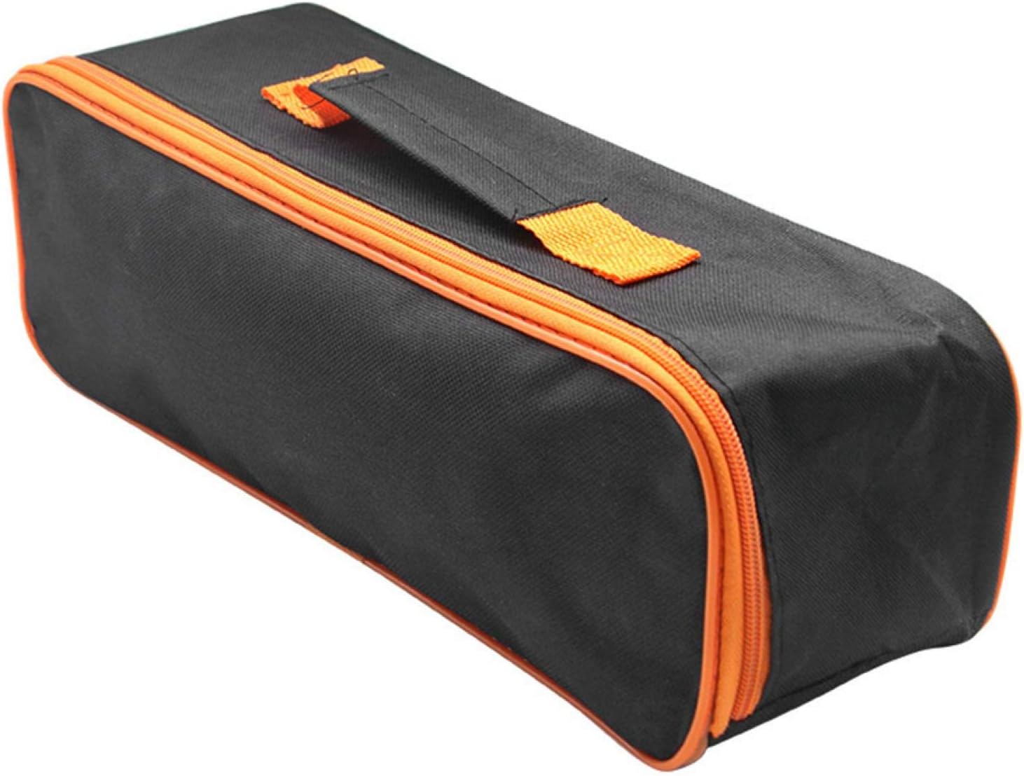 Car Vacuum Cleaner Tool Bag, Small Portable Zipper Tool Pouch Zipper Closure Storage Case Wide Mouth Tool Tote Bags (Black,Size:36.5 x 11 x 13 cm)