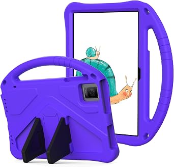 Kids Case for Revvl Tab 5g Tablet Case, Children Friendly EVA Foam Protective Stand Handle Cover for T-Mobile REVVL Tab 5G 2023 10.36 Inch Tablet - Purple
