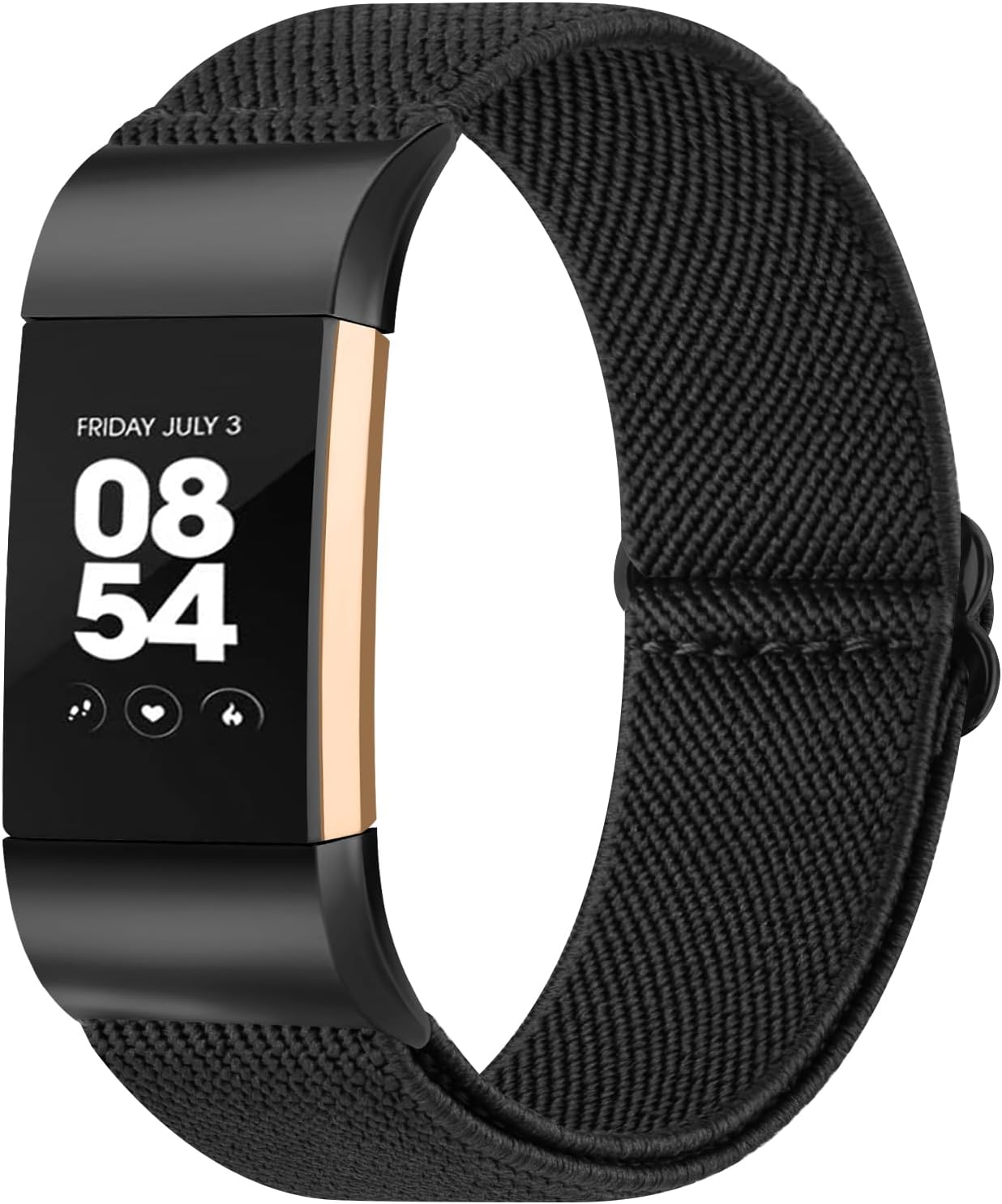 Oumida Stretchy Nylon Solo Loop Band Compatible with Fitbit Charge 2 Bands for Women Men, Adjustable Soft Elastic Braided Sport Straps Replacement Wristband for Fitbit Charge 2 Fitness