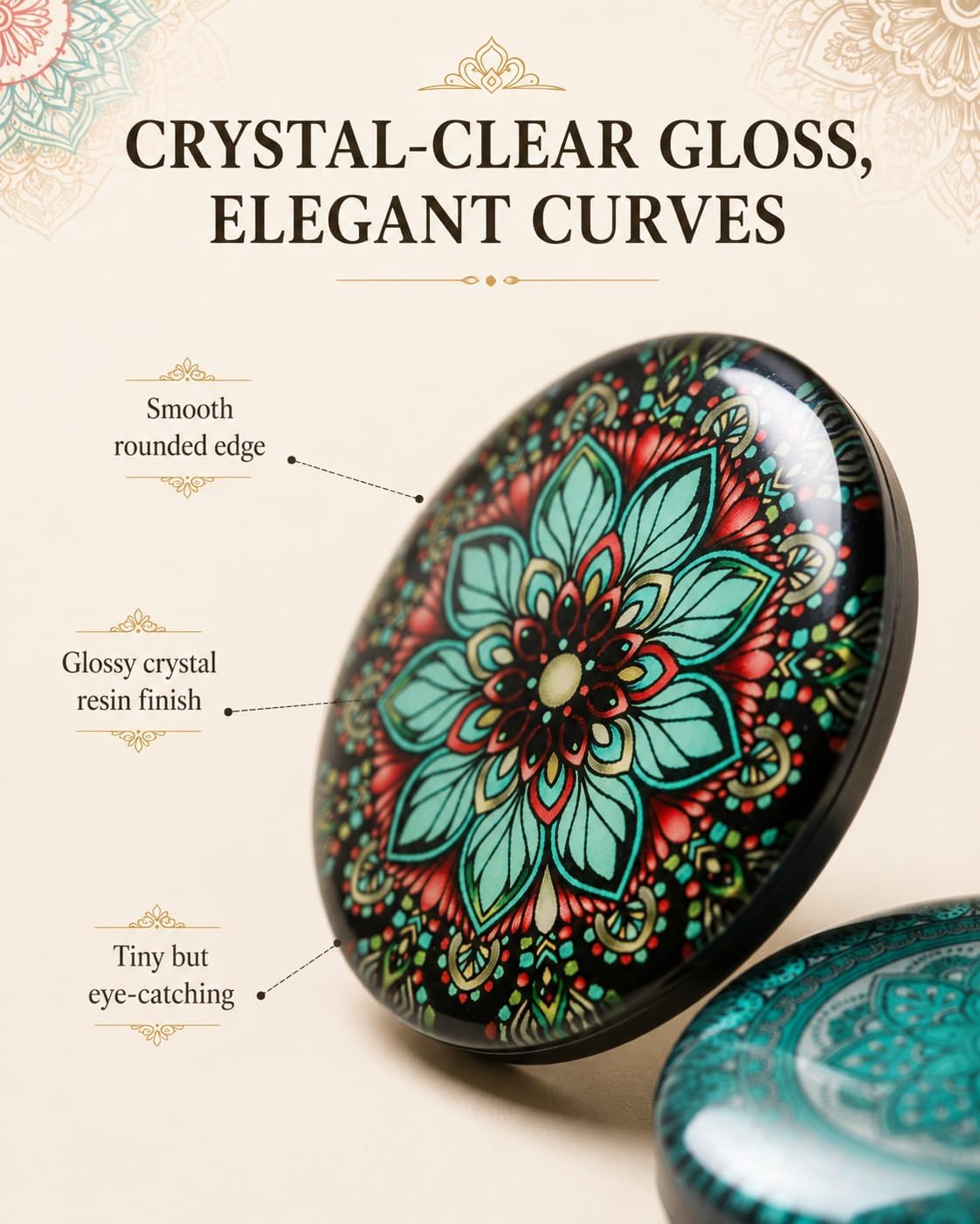 12 Pack Cute Mandala Refrigerator Magnets – Mini Fun Unique Design Fridge Magnets for Decoration, Perfect for Office, Kitchen, Classroom, Whiteboard, Lockers & More image 4