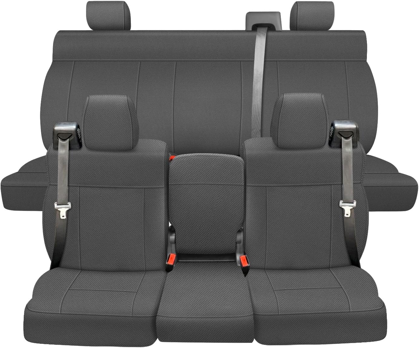 SAPUBK Custom-Fit Full Sets Seat Covers Replace for 2004-2008 F150 XLT Super Cab, Front & Rear Knitted Fabric Composite Soft Foam Lining Airmesh Breathable Seat Cover Cushion