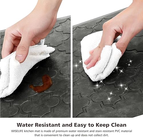 Miniatura 4 de WISELIFE Tapete de Cocina Acolchado Anti Fatiga, 17.3"x60", Tapete de Piso Grueso Antideslizante Impermeable, Tapetes y Alfombras de Cocina, Tapete