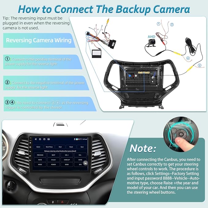 Radio para Jeep Cherokee 2013-2018 pantalla táctil 10 pulg miniatura 7