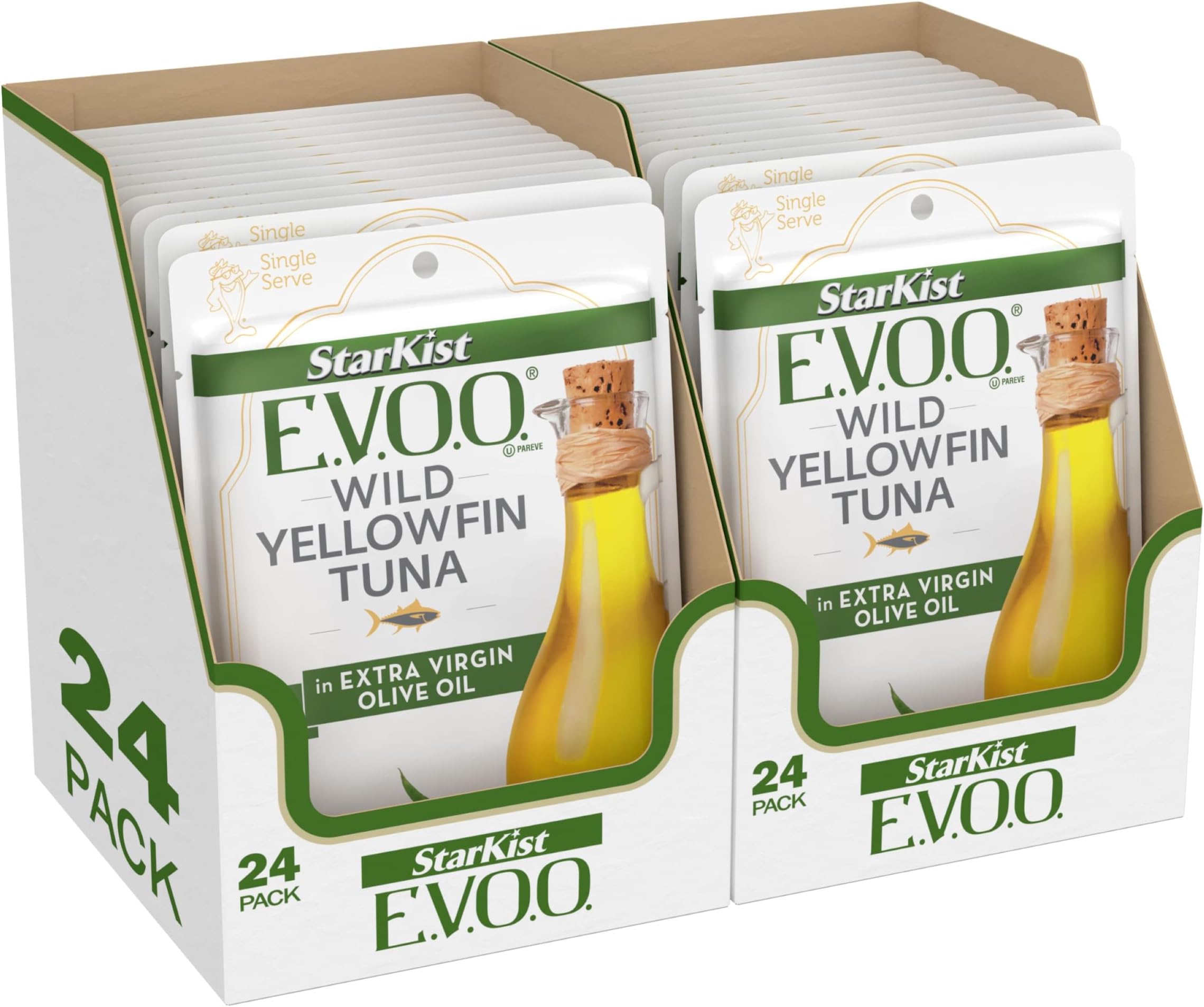 StarKist E.V.O.O. Yellowfin Tuna, Extra Virgin Olive Oil, 2.6oz, 24-Pack