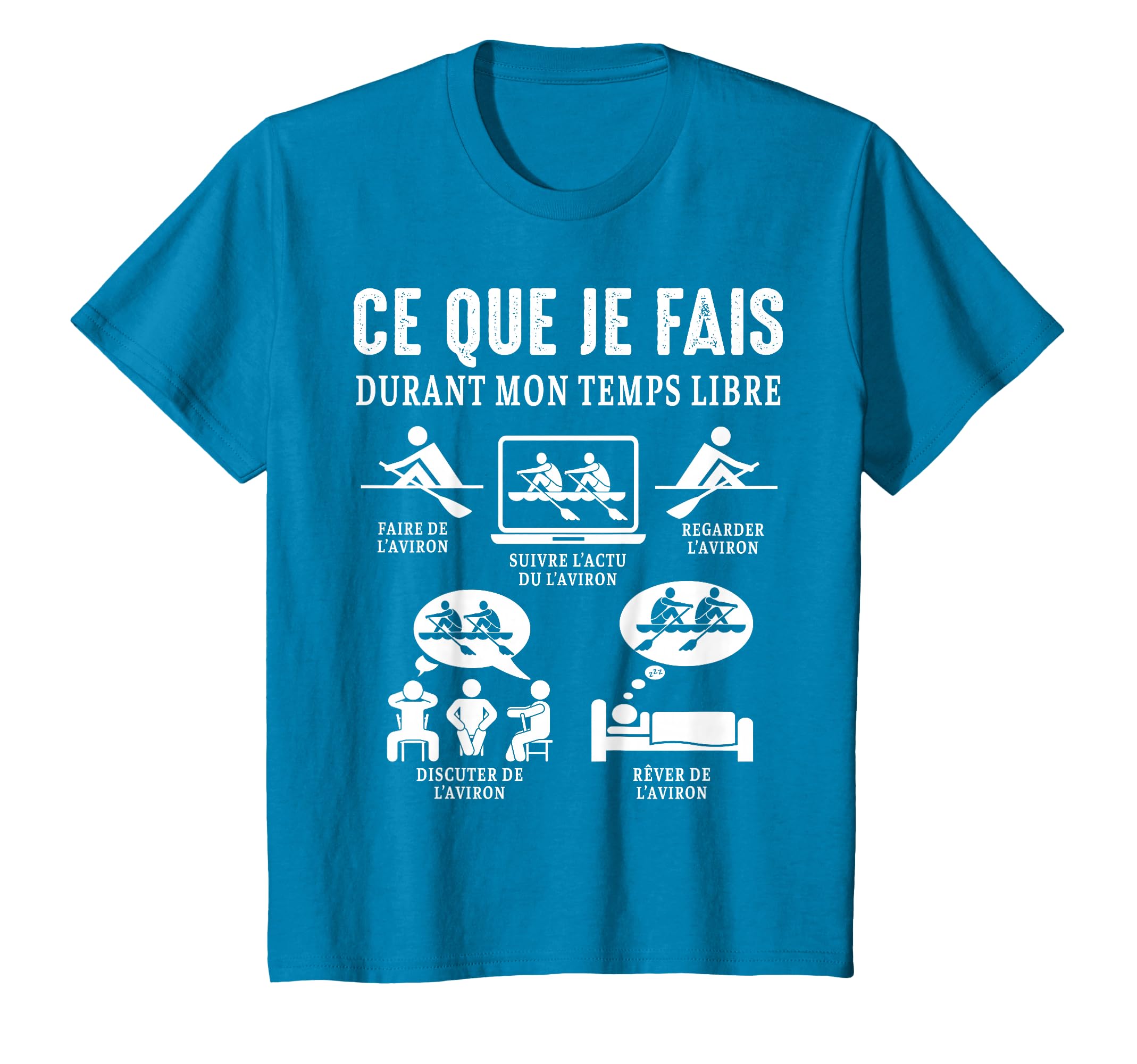 T-shirt Rameur D'équipage - Design Rétro Cœur Battant - Pour Fans D'aviron Et Sportifs - 7