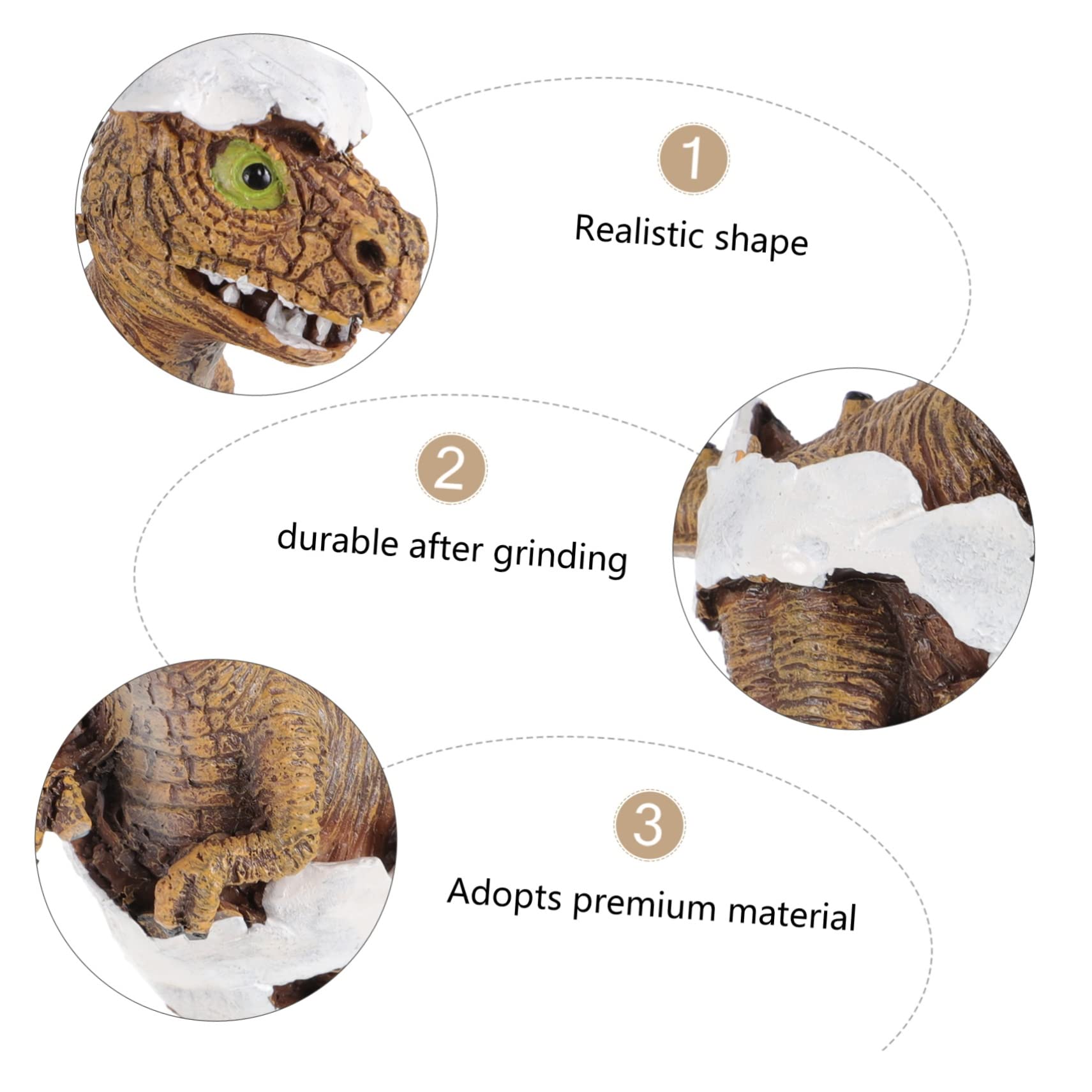 Angoily Lot De 3 Crânes De Dinosaures Flexibles pour Aquarium Décoration De Paysage Dinosaure Artificiel pour Cage À Reptiles