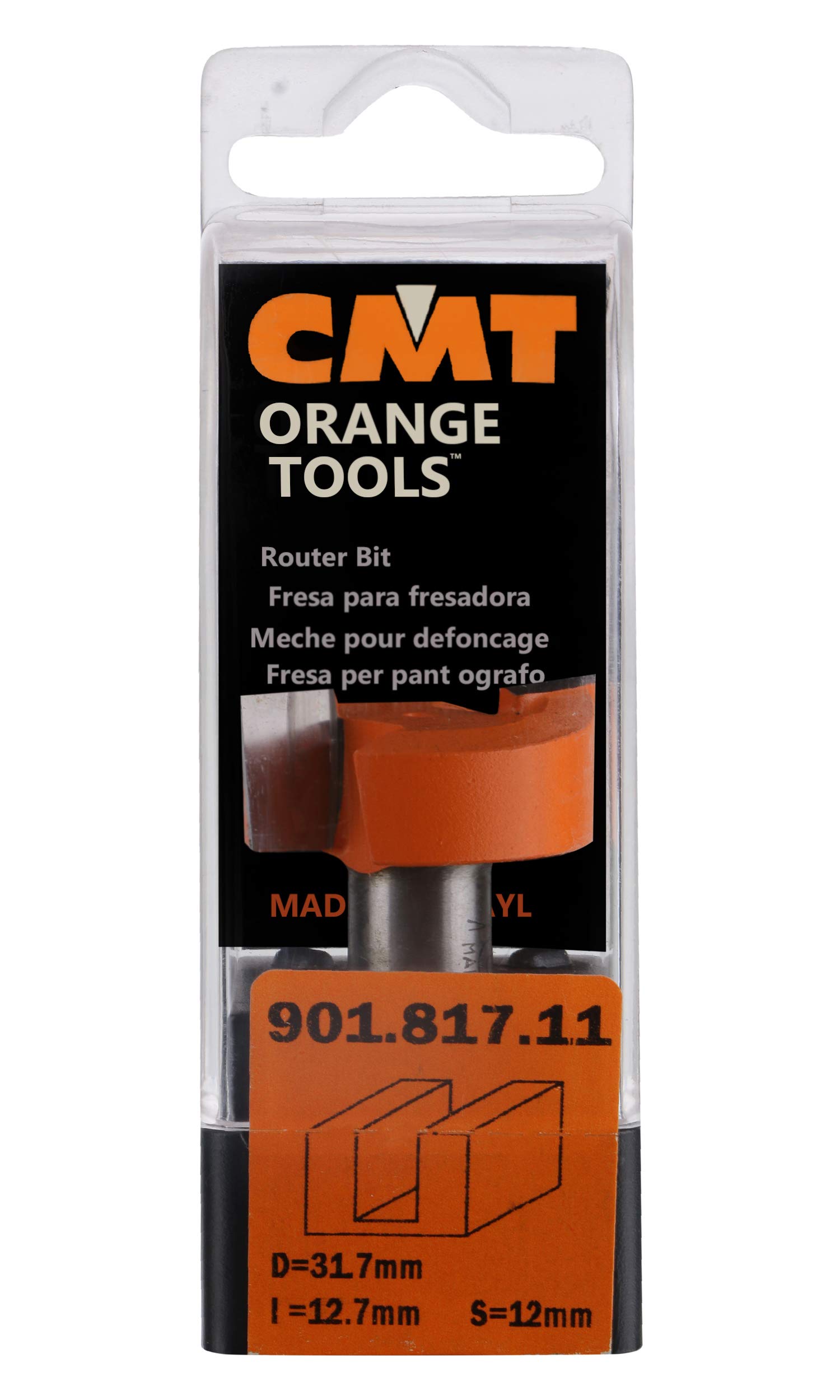 CMT - 901.627.11 - FRESA DIRITTA PER MORTASARE HW Z2 S=12 D=12.7x19x60 DX