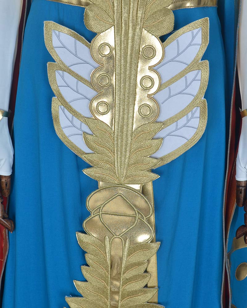 miccostumes Damen Prinzessin Cosplay Kostüm Blau Outfit Hochzeitskleid mit Zubehör