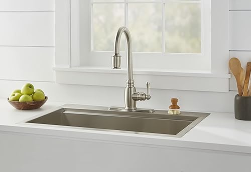 Miniatura 6 de Gerber Plumbing Opulencia - Grifo de cocina desplegable con retroceso SnapBack