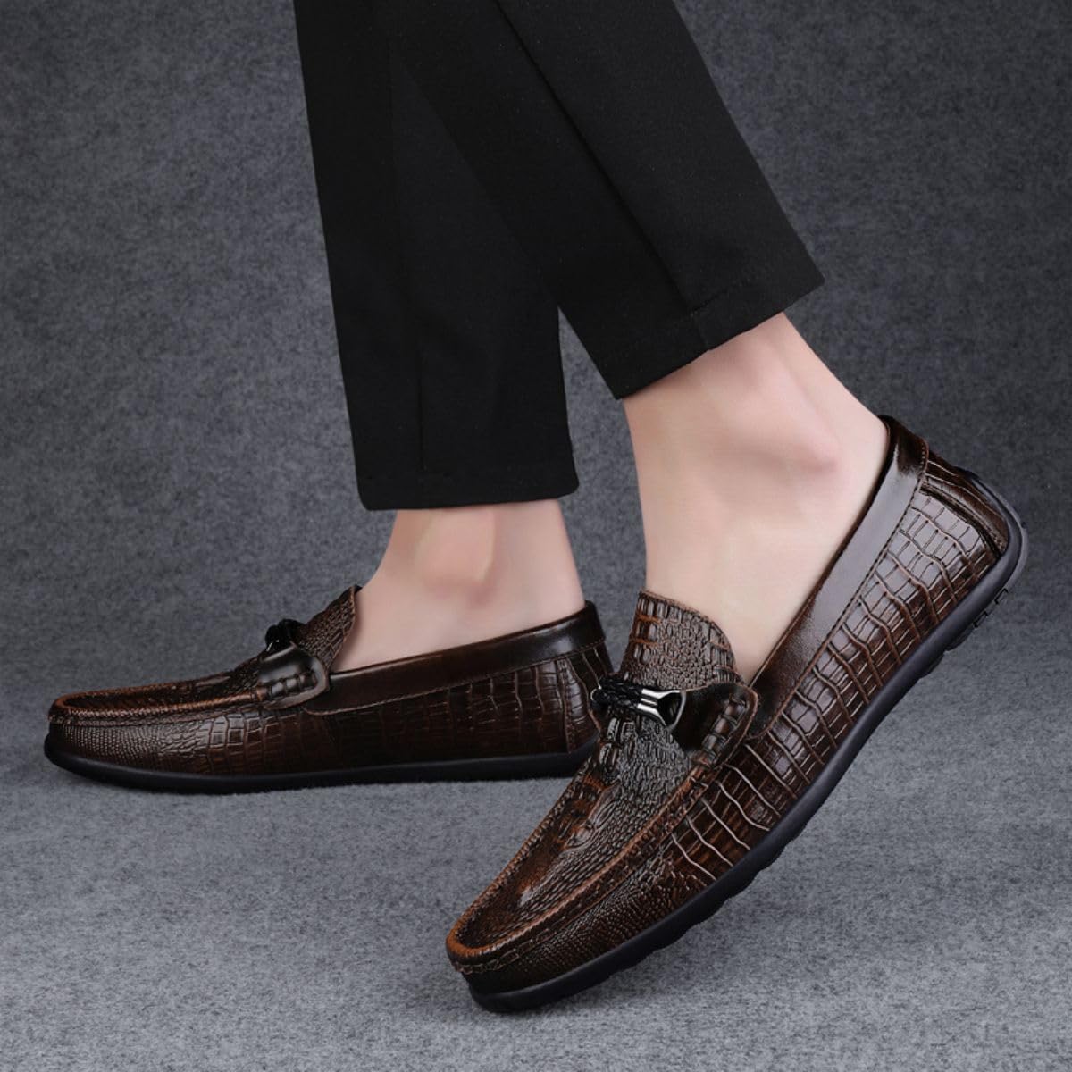 Handgefertigte Herren Leder Slip On Driving Business Schuhe 37-49 EU