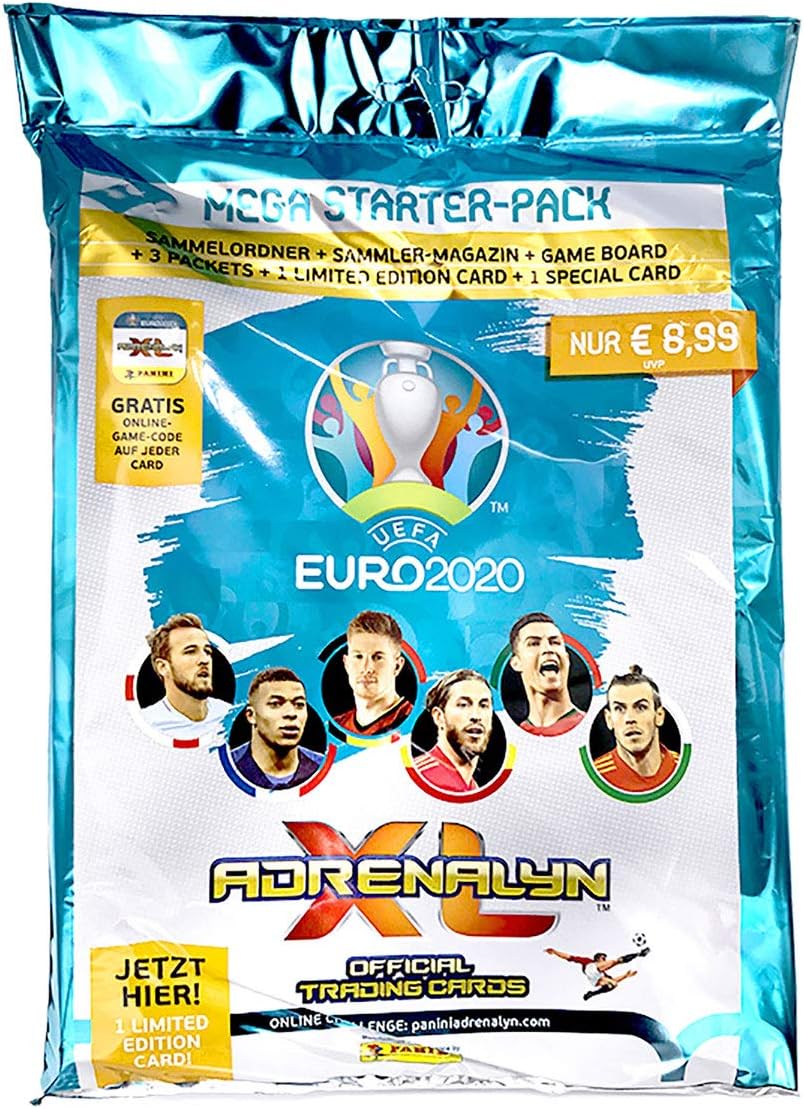 Panini UEFA Euro 2020 Adrenalyn XL TC Fat Pack Booster with 32 Cards and LE Card