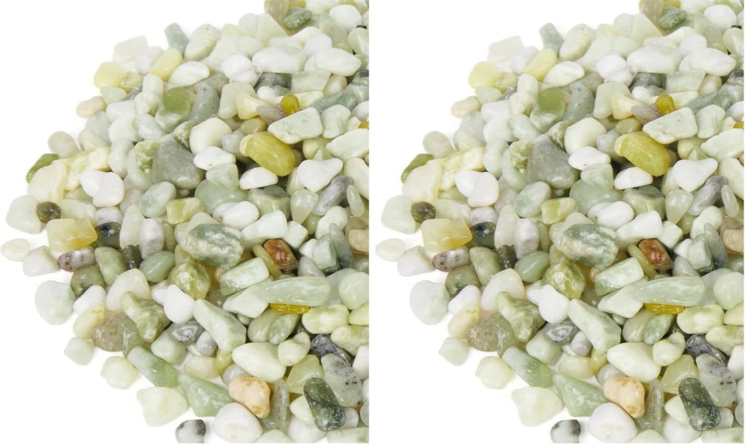 GASPRO 10 Pound Pebbles for Indoor Plants, 3/8 Inch Decorative Pebbles for Bamboo, Vase, Succulents, Garden, Landscaping, Highly Polished and Smooth Surface, Jade (Pack of 2)