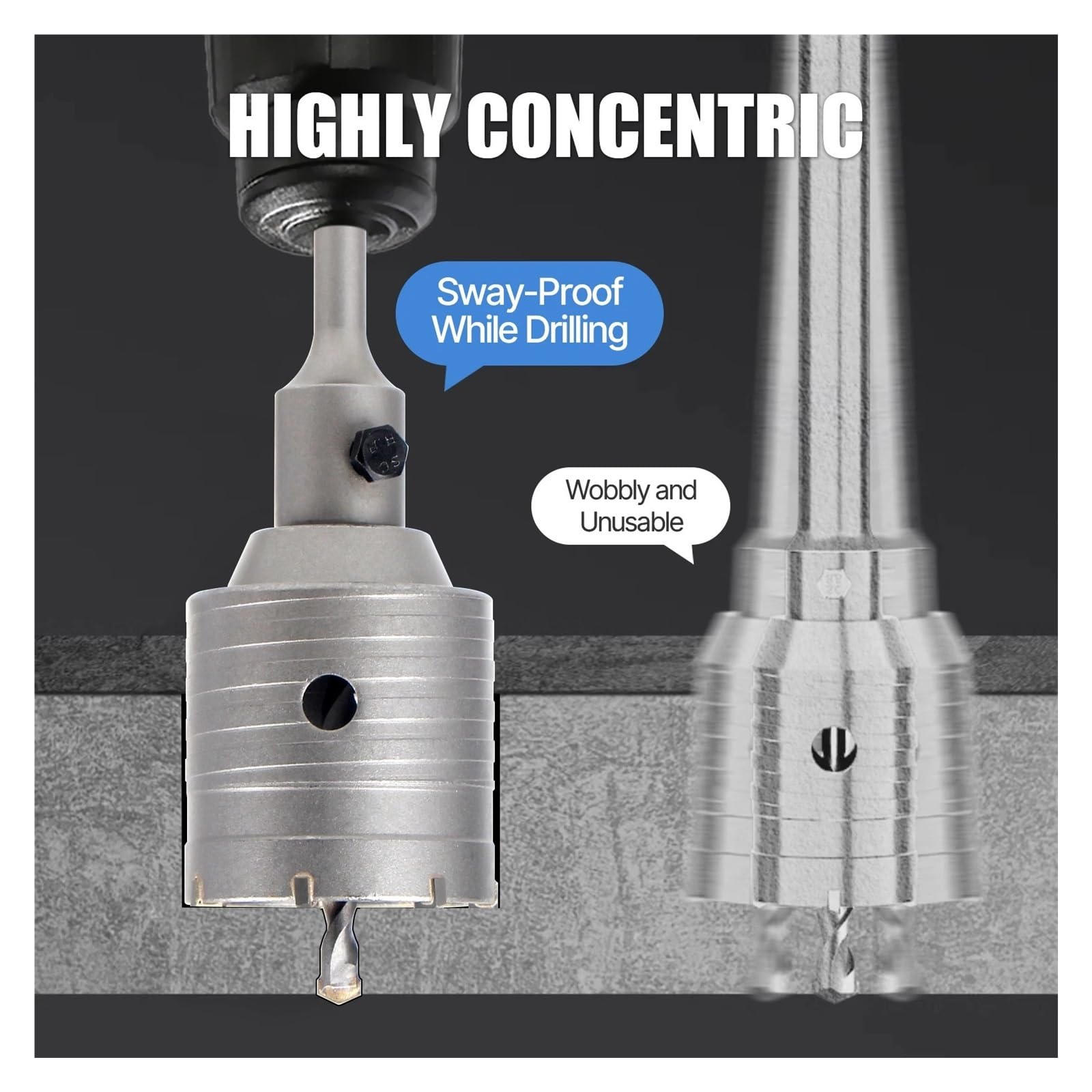 110-500mm uchwyt SDS PLUS 30-160mm otwornica do betonu elektryczne wiertło drążone Bit cementowy kamień rura klimatyzacyjna(125mm)