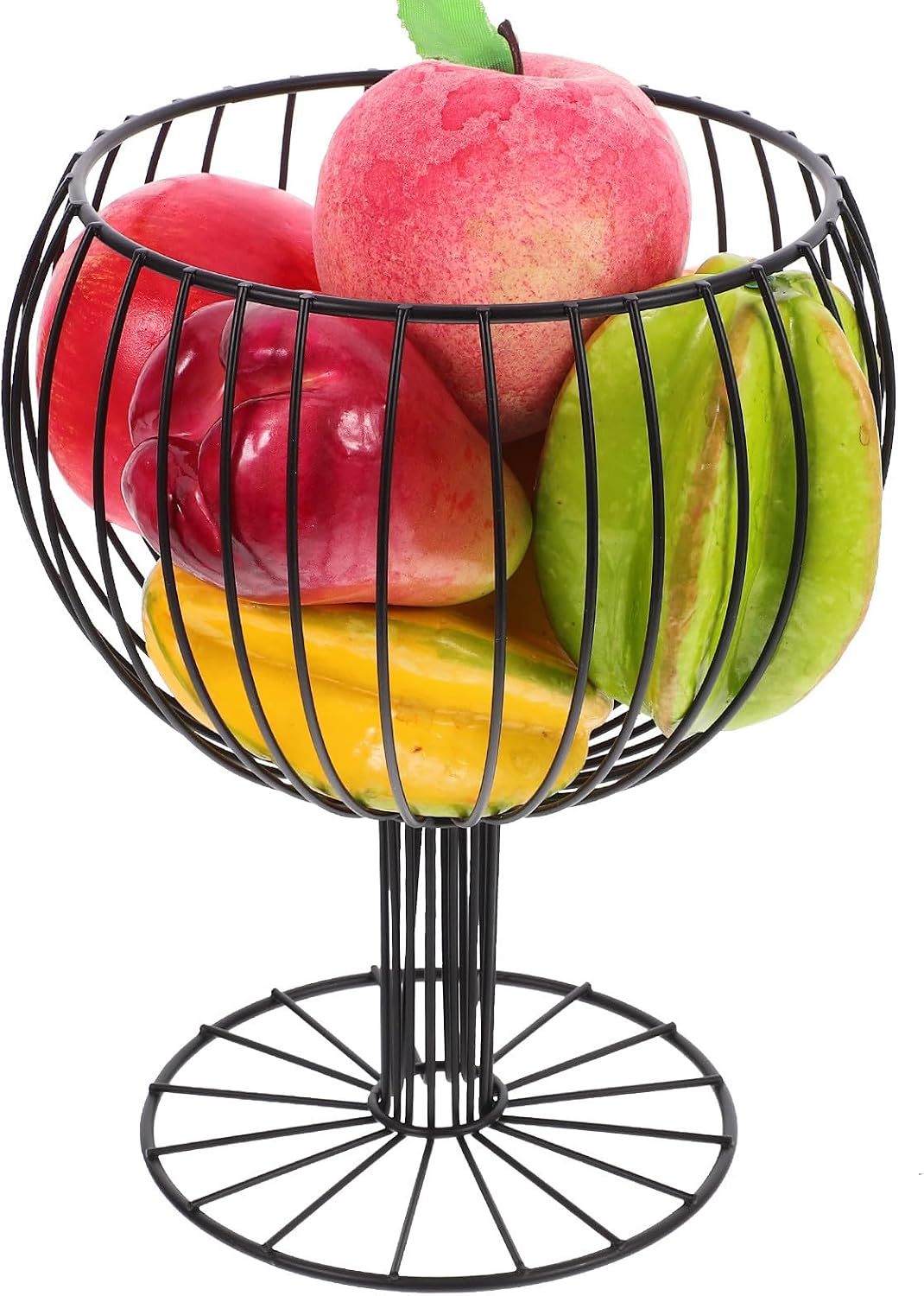 Coffee Pod Holder Basket and Wire Fruit Vegetable Basket Metal Espresso Pod Organizer Black Countertop Storage for Kitchen and Coffee Station