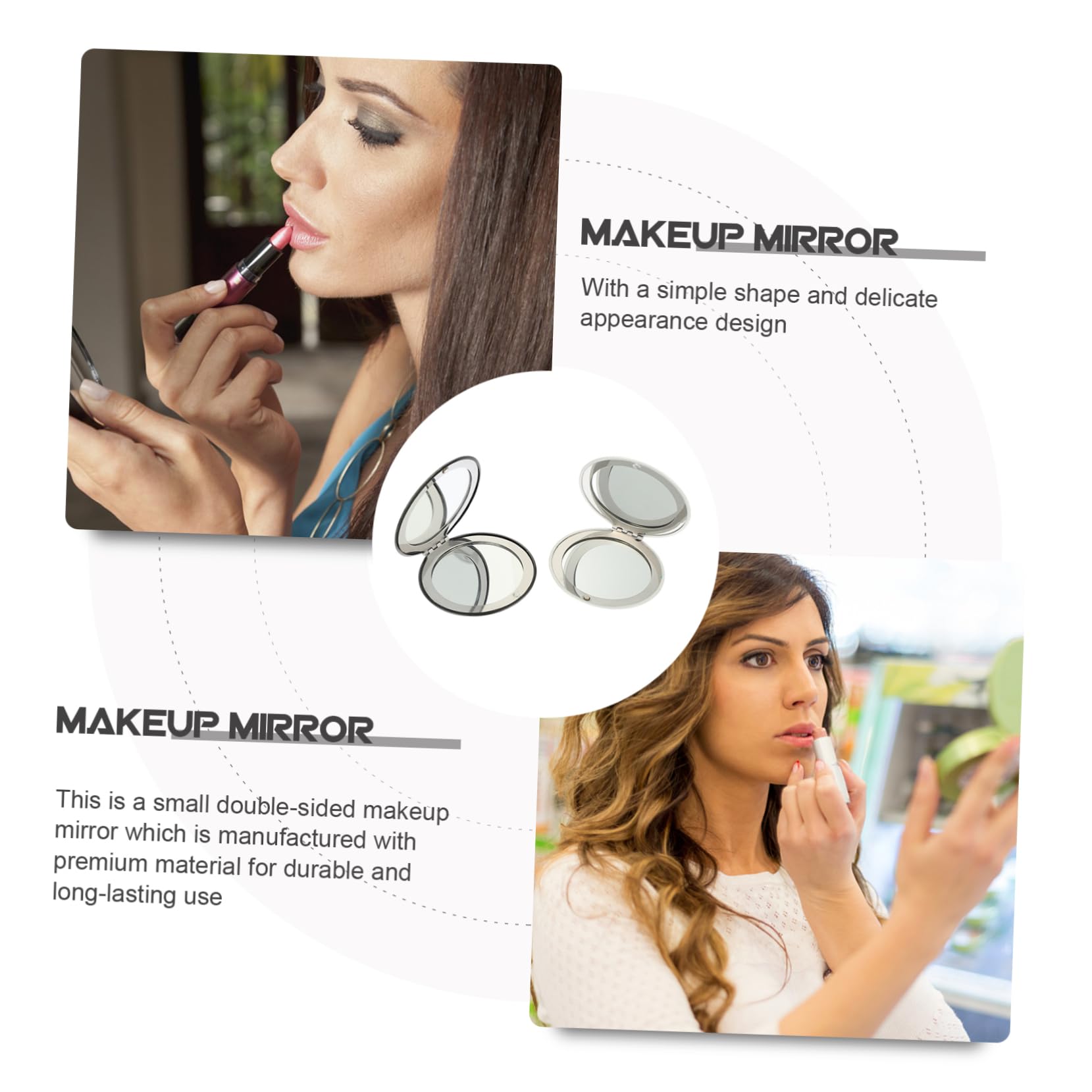 DOITOOL 6stücke Faltbarer Kosmetikspiegel Doppelseitiger Handspiegel Für Damen Kompakt Und Tragbar Für Reisen Shopping Und Alltag