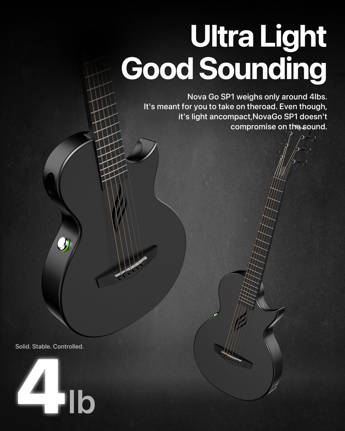 Amazon.com: Enya NOVA GO SP1 Carbon Fiber Travel Guitar - 35