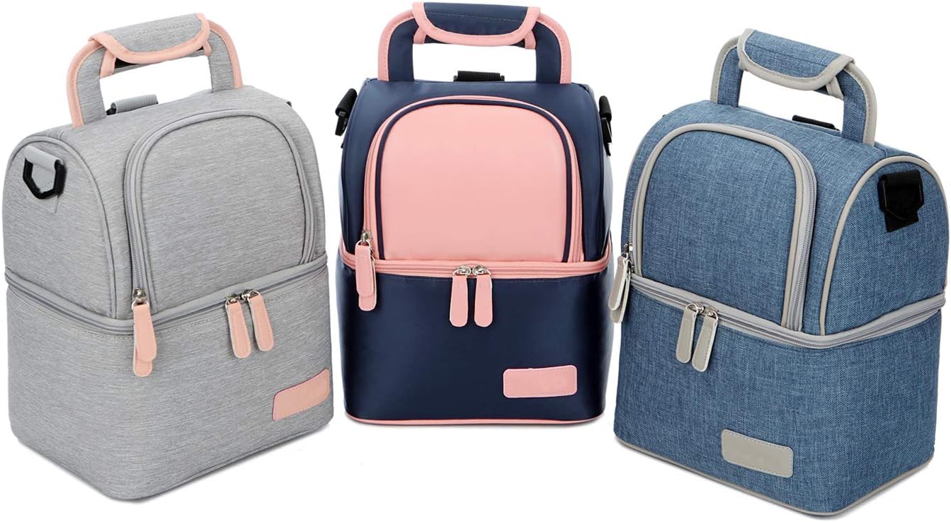 Breast Milk Baby Bottle Cooler Bag/Waterproof Baby Milk Bag Freezer/Mommy Travel Backpack/Portable Thermal Insulated Lunch Box for Women Men Large Capacity Handbag