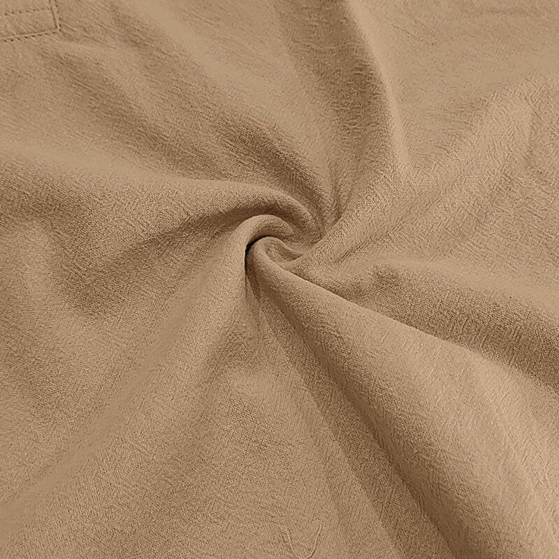 LIZALIG Men's Casual Linen Blend Shirt Short Sleeve Hooded Pullover 1/4 Button Henley Shirt for Vacation and Daily Wear - Image 6