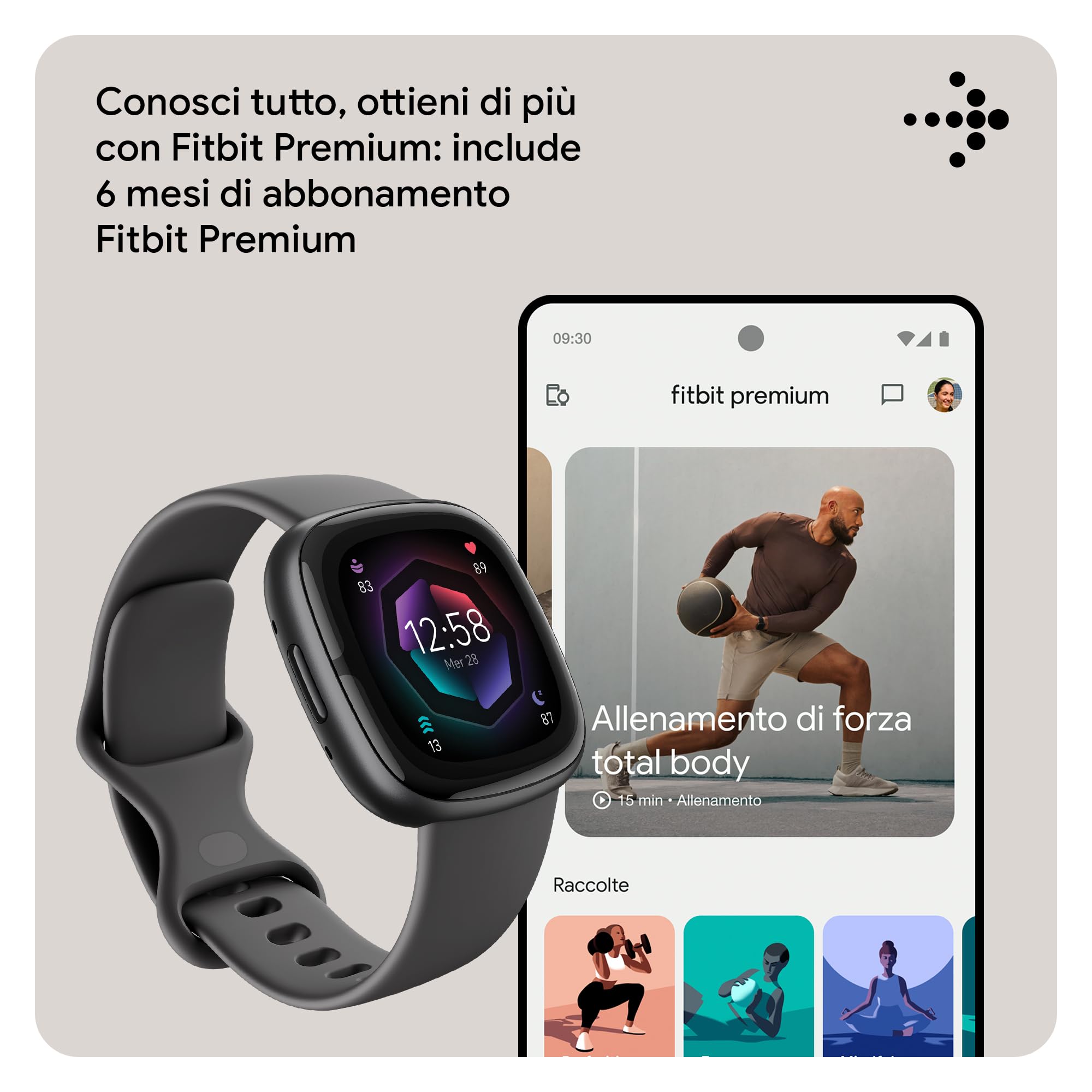 Google Fitbit Sense 2 Smartwatch per fitness e benessere con GPS integrato, fino a 6 giorni di autonomia e compatibile con Compatible with iOS 15 & Android OS 9.0