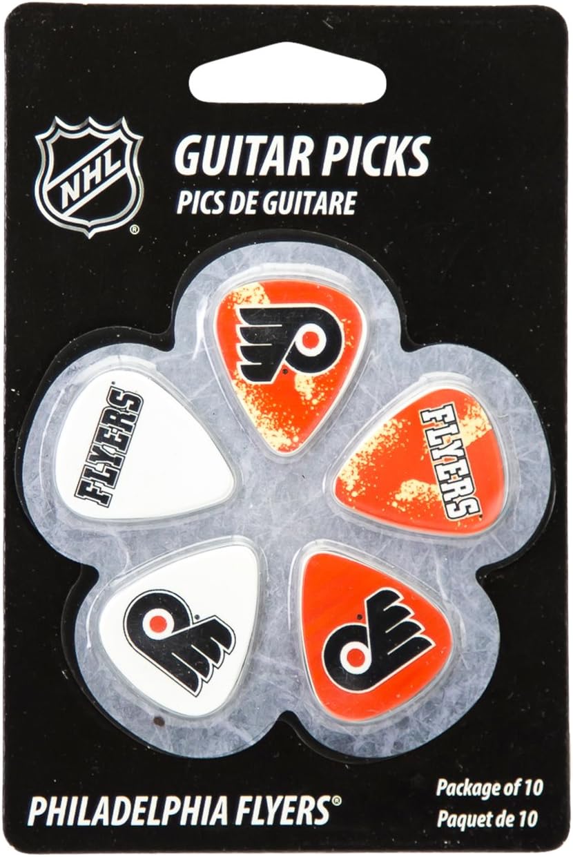 Woodrow Guitar by The Sports Vault NHL Philadelphia Flyers Guitar Picks, 10 Pack