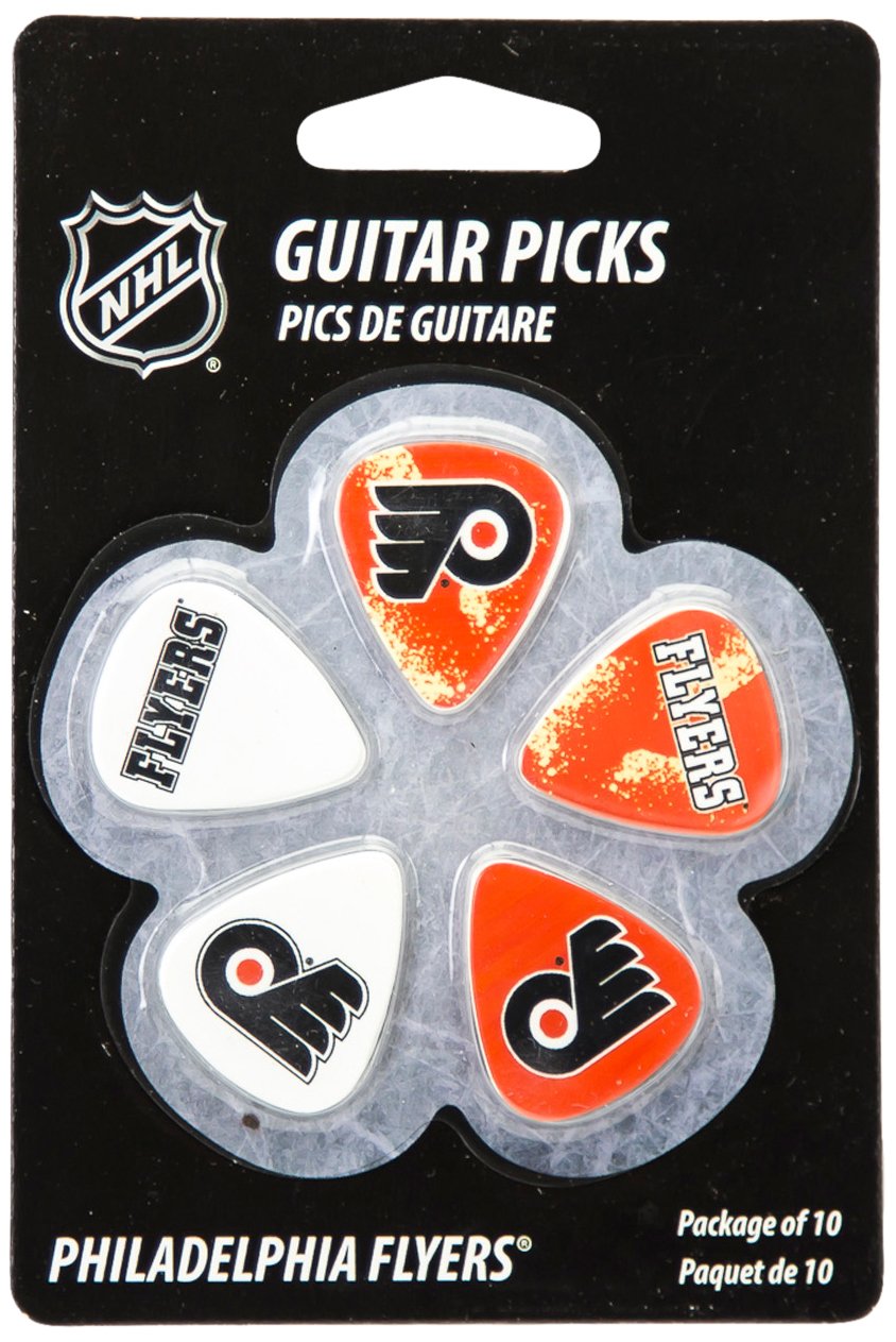 Woodrow Guitar by The Sports Vault NHL Philadelphia Flyers Guitar Picks, 10 Pack