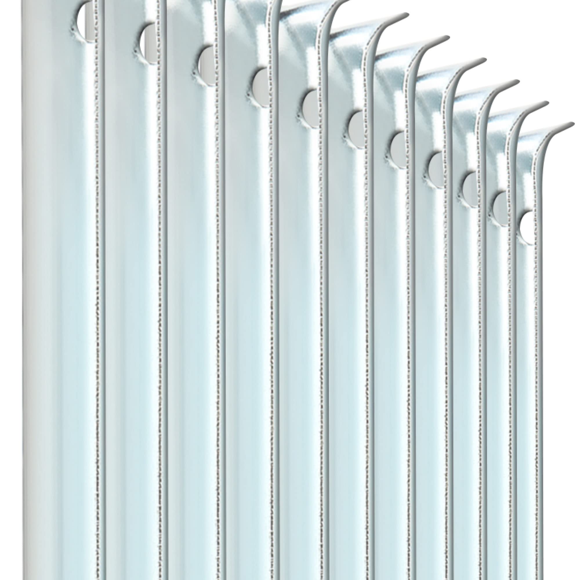 COM-FOUR® 24x sledzie do namiotu ze stali, pólokragle, solidne kolki | idealne do normalnego podloza - z otworem na sciagacz do kolków