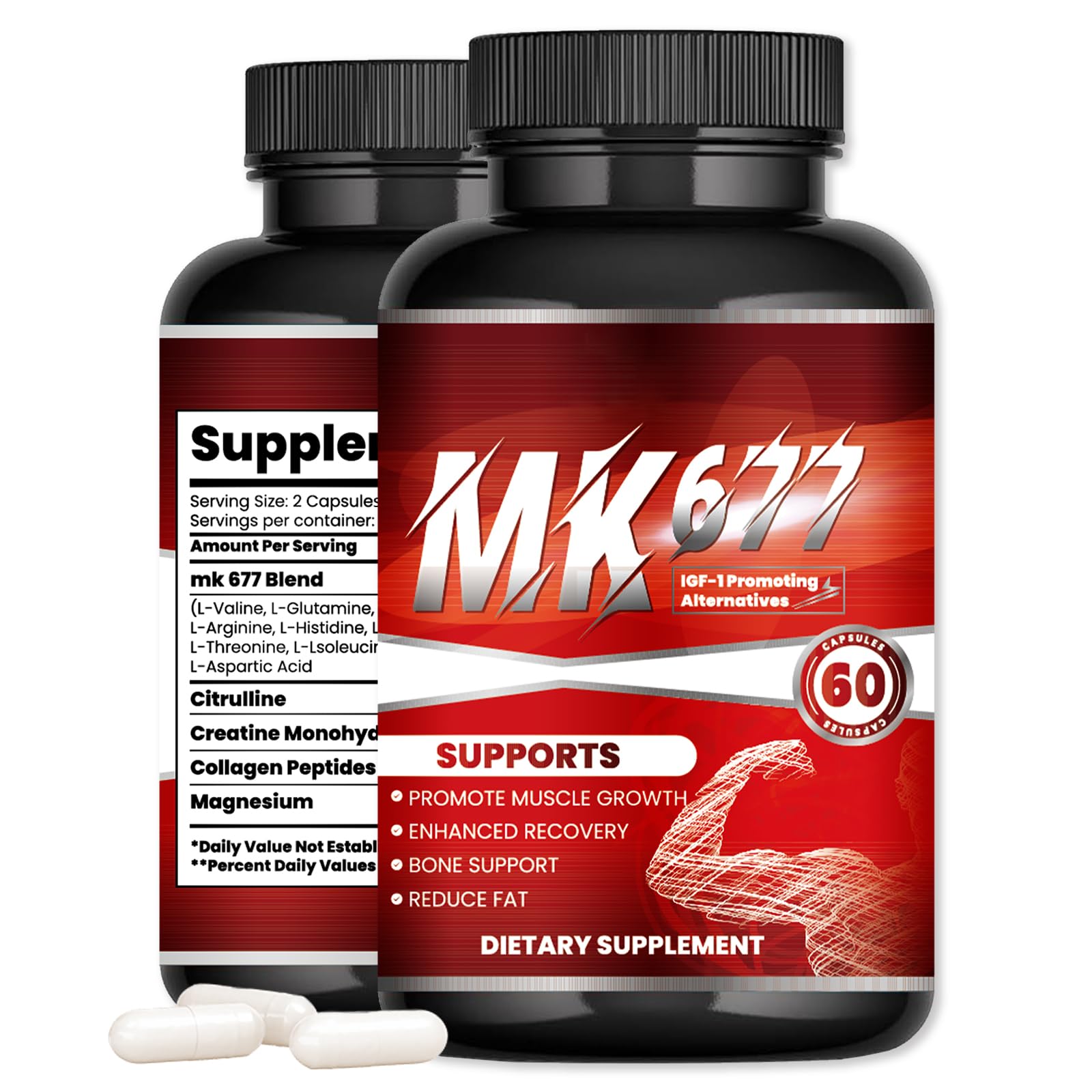 𝐌𝐊677, 𝐈𝐛𝐮𝐭𝐚𝐦𝐨𝐫𝐞𝐧 𝐌𝐊 677 for Men & Women, 60 Count