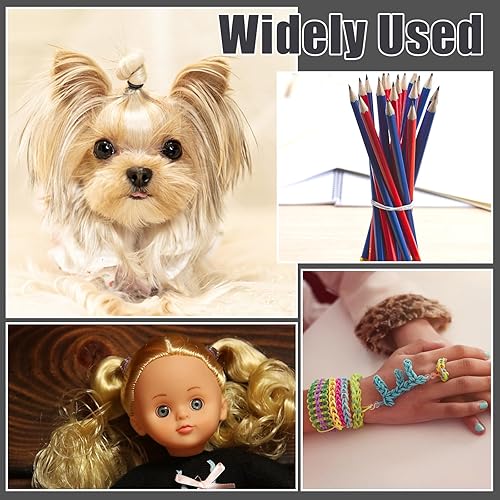 Miniatura 6 de 2200 ligas elásticas para el cabello, pequeñas bandas elásticas para el cabello, 6 colores naturales, mini bandas de goma para el cabello para niñas