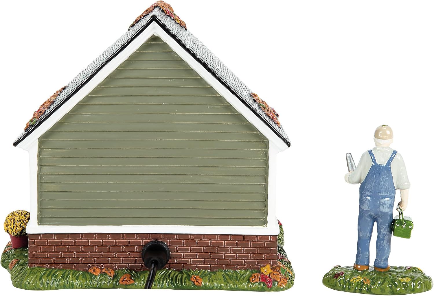 Department 56 Snow Village Harvest John Deere Still Running Light Up Building and Figurine Set, 5.71 Inch, Multicolor
