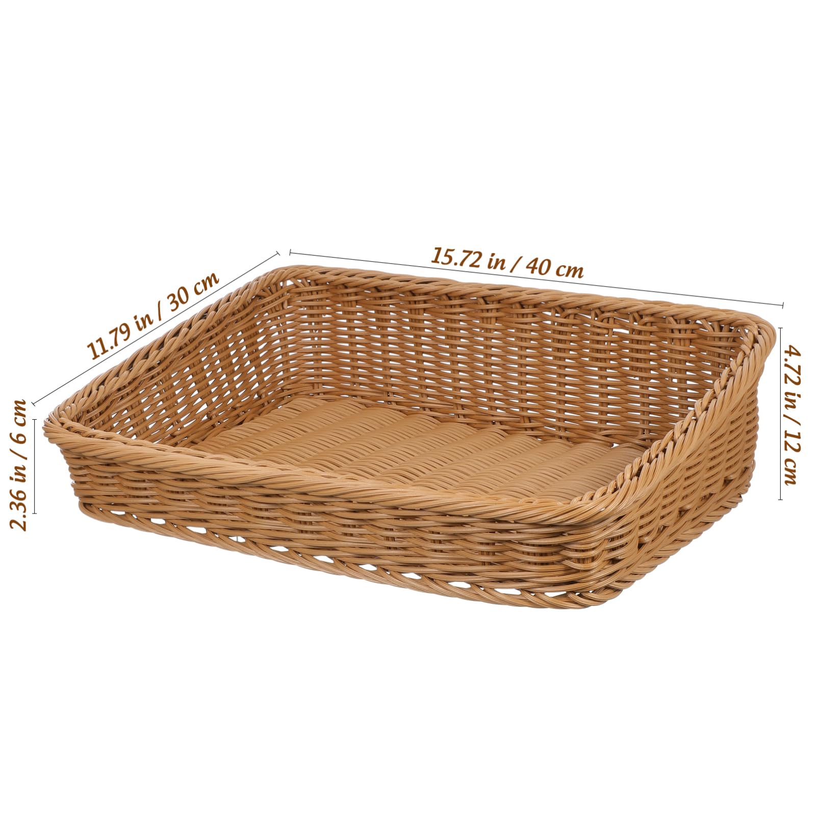 HEALEEP 1Pc Light Woven Storage Basket Hand Woven Fruit and Bread Basket Simple Design for Home Organization for Outdoor Picnics Weddings and Events Capacity