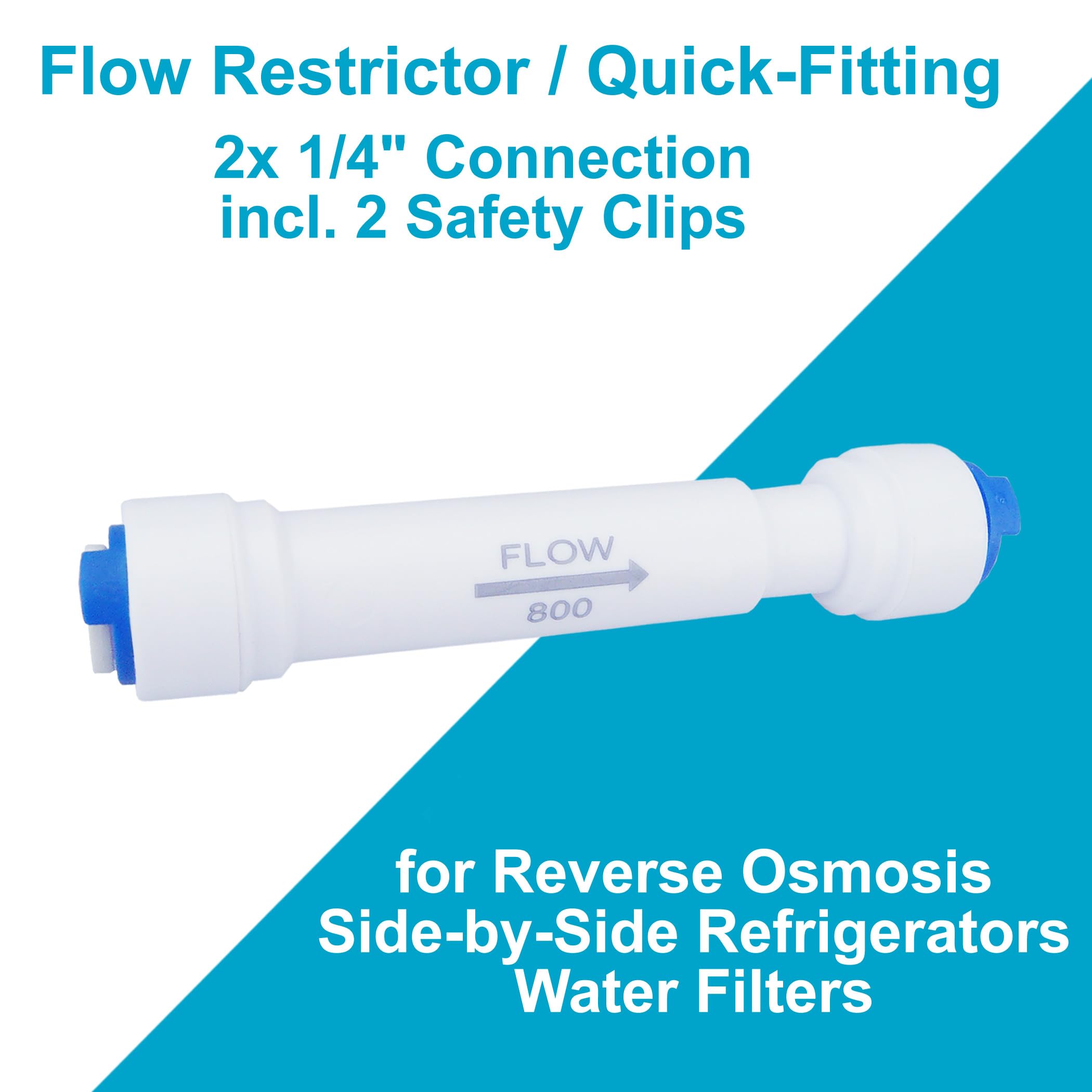 Limiteur De Débit PAROAD 800 Pour Osmose Inverse - Raccord Quick-Connect 1/4"