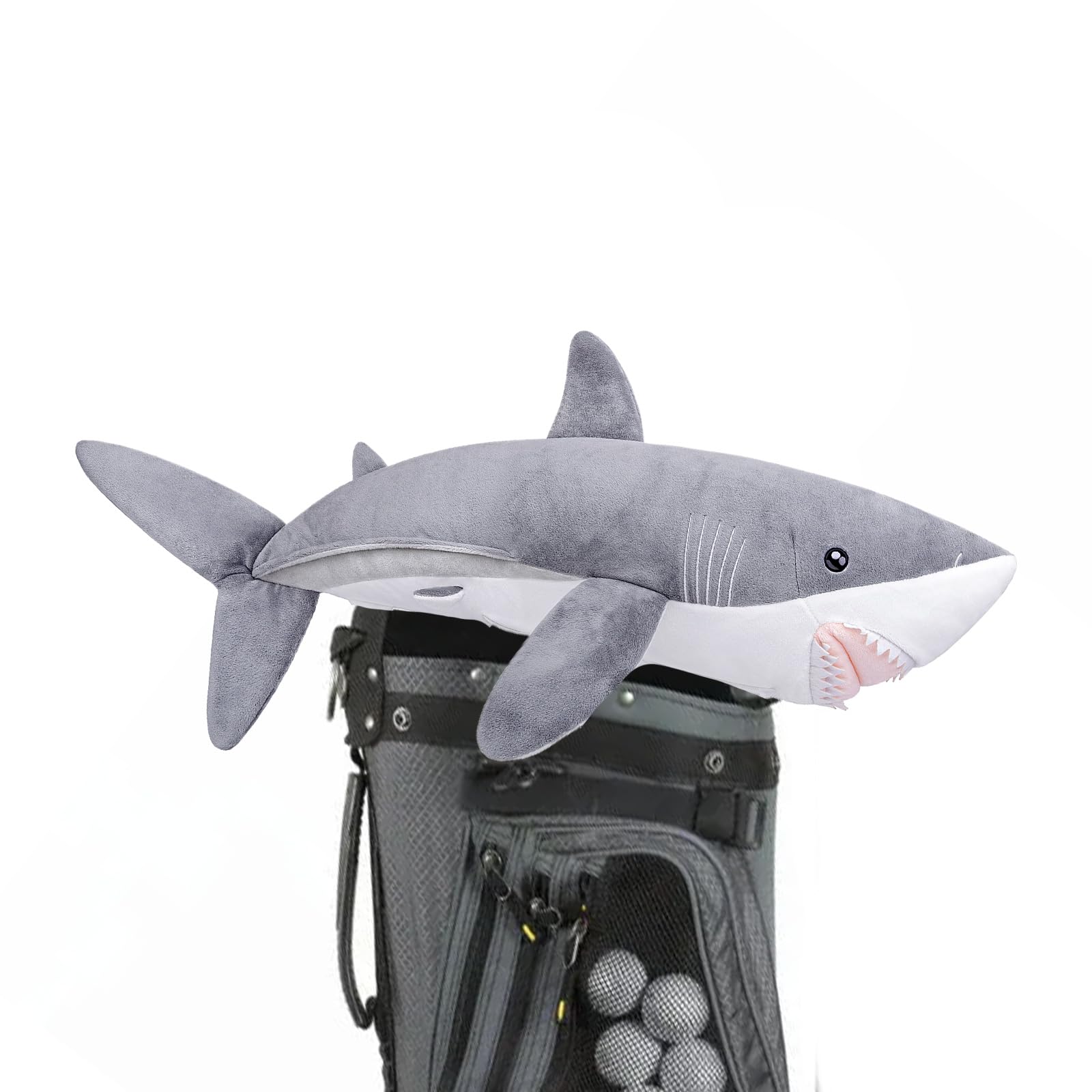 RLOMUTE Golf Club Wood Head covers for Fairway/Hybrid(F.H) - Shark Novelty Golf Club Headcover Soft Animal Wood Driver Head Cover Dust Proof Portable Funny Gift for Women Men Golfer Kids