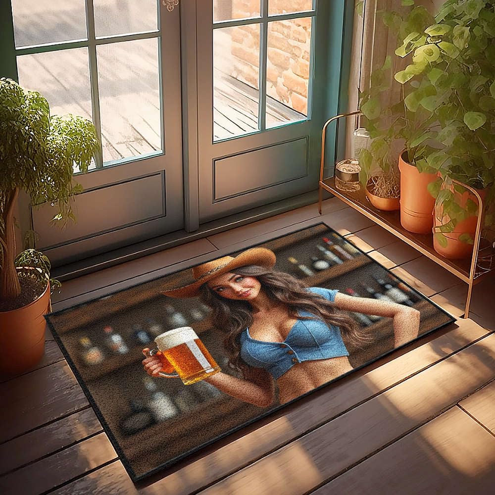 Tapis de cuisine rustique 65 x 90 cm parfait pour un sol chaleureux