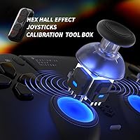 Vista 4 de HEXGAMING PHANTOM Pro Controller with 4 Remappable Buttons, 6 Remapping Profiles, 8 Interchangeable Analog Stick, and Adjustable Triggers Compatible