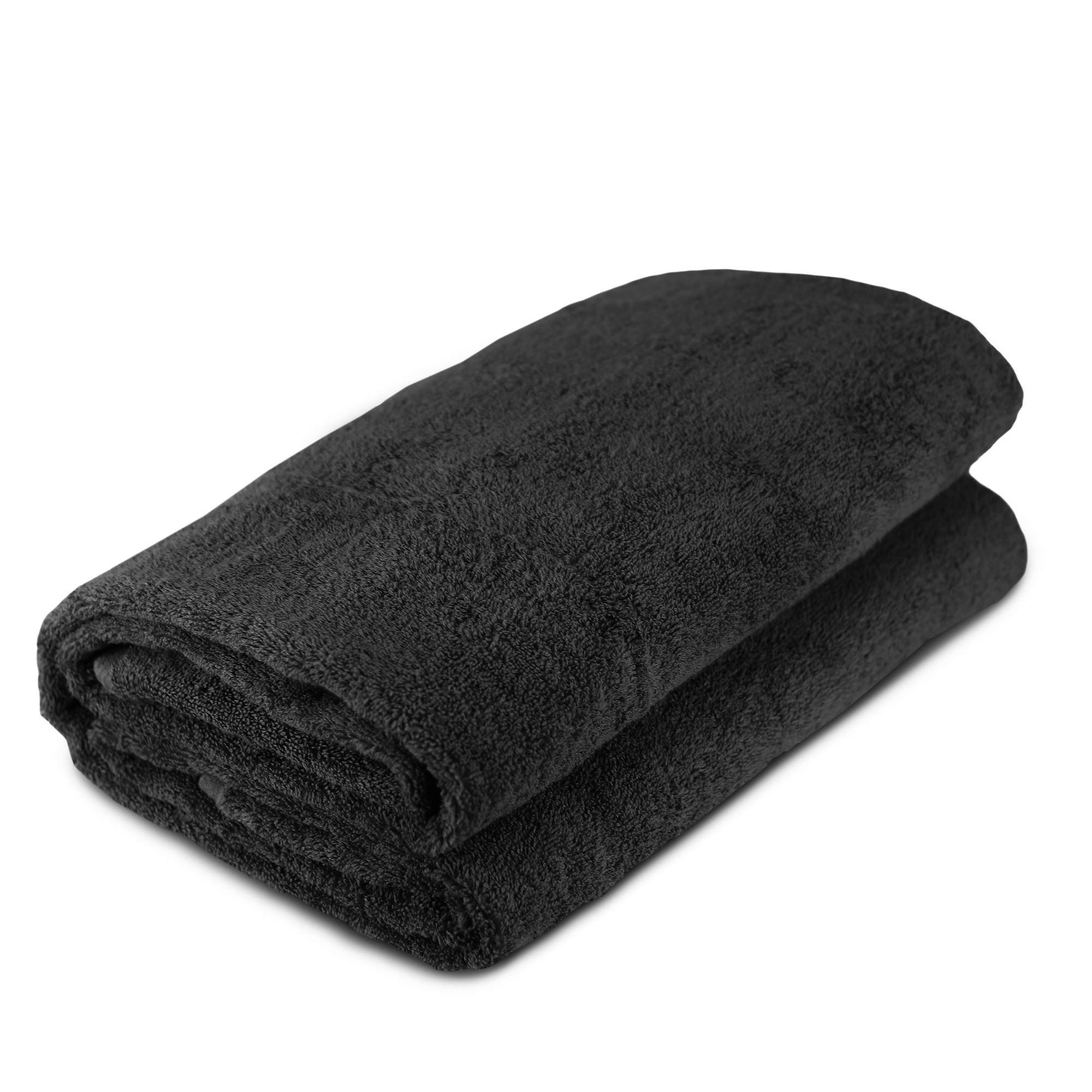 Luxury Hotel & Spa Towel Turkish Cotton Oversized Towels (Bath Sheet - Set of 1, Black)
