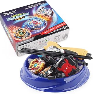Burst Battle Master Metal Fusion Turbo Evolution,Battling Spinning top for Kids Boys Ages 6+, Battling Game Toys Tops with Launcher and Grip Starter,Gyro Toy Set with 4 Battling Gyros