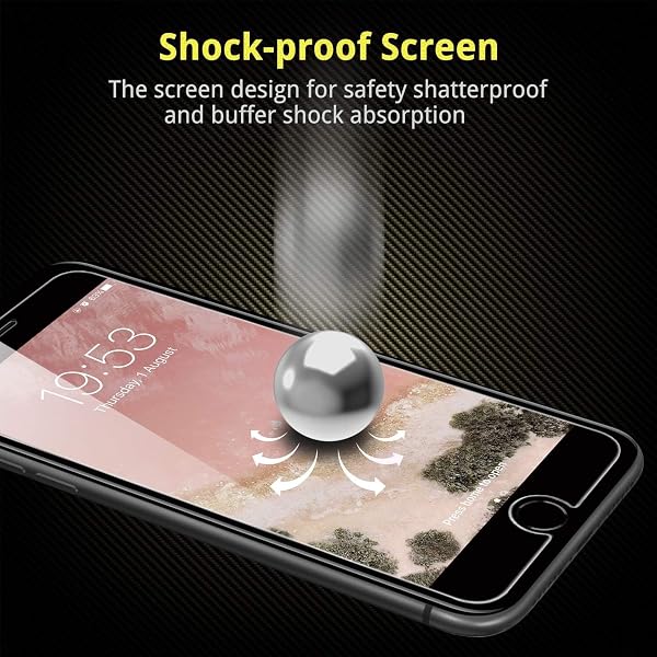 UNBREAKcable Schutzfolie für iPhone SE 2020/ SE 2022, iPhone 8/7/6/6s Panzerfolie [3 Stück], 9H Härte Schutzglas, 2.5D Displa - 4