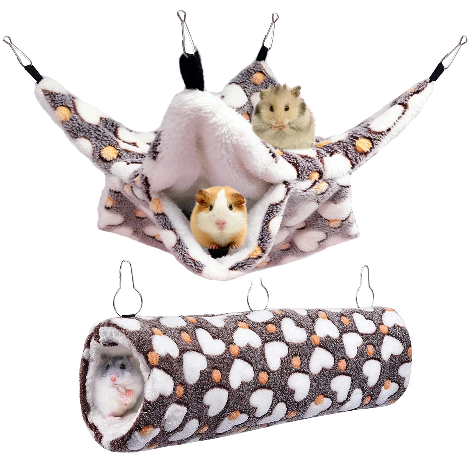 Image result for Ferret Hammock For Cage 9 Pieces Rat Hammock Guinea Pig Ferret Hammocks ...