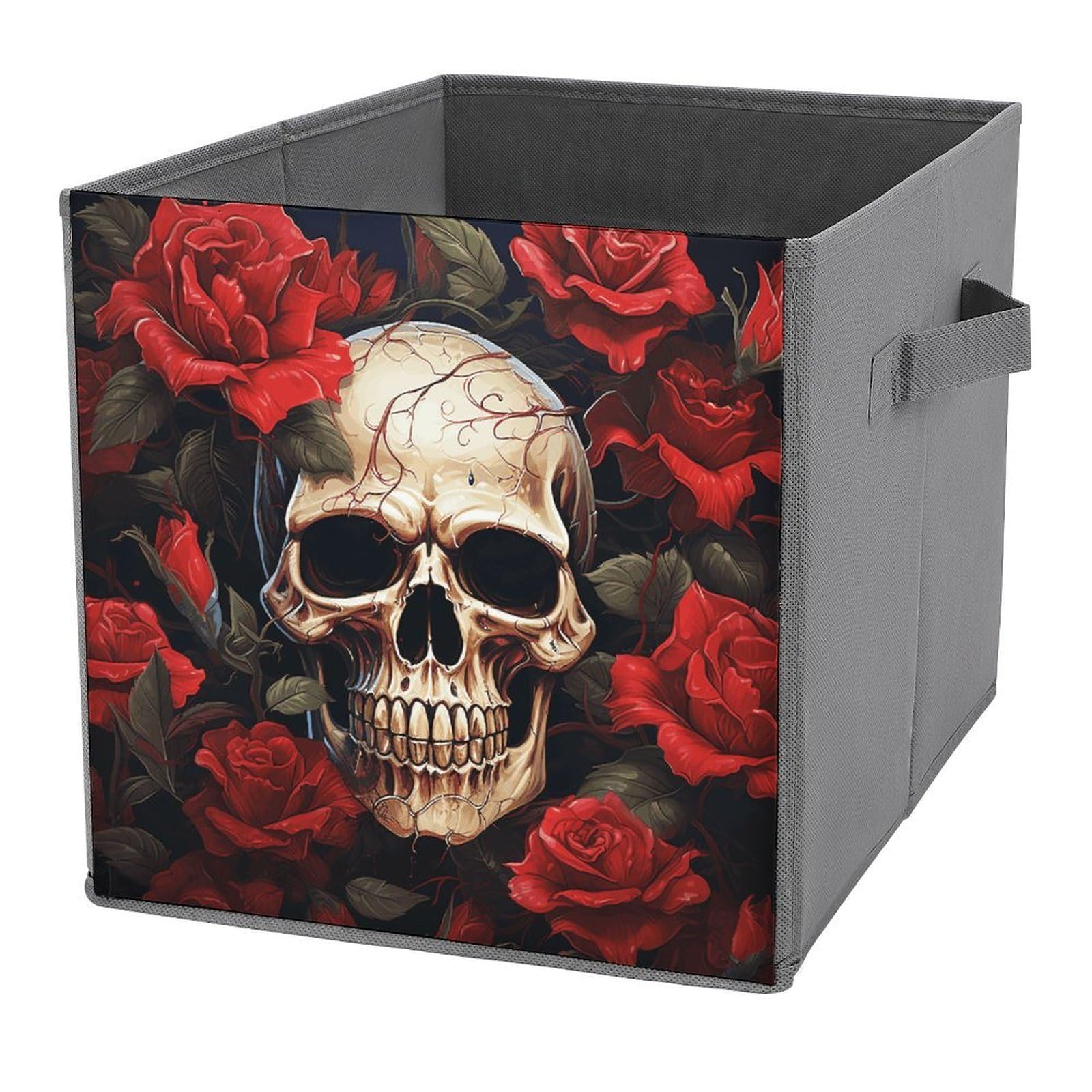 Cubes de rangement pliables tête de mort pour organiser vos étagères de dressing