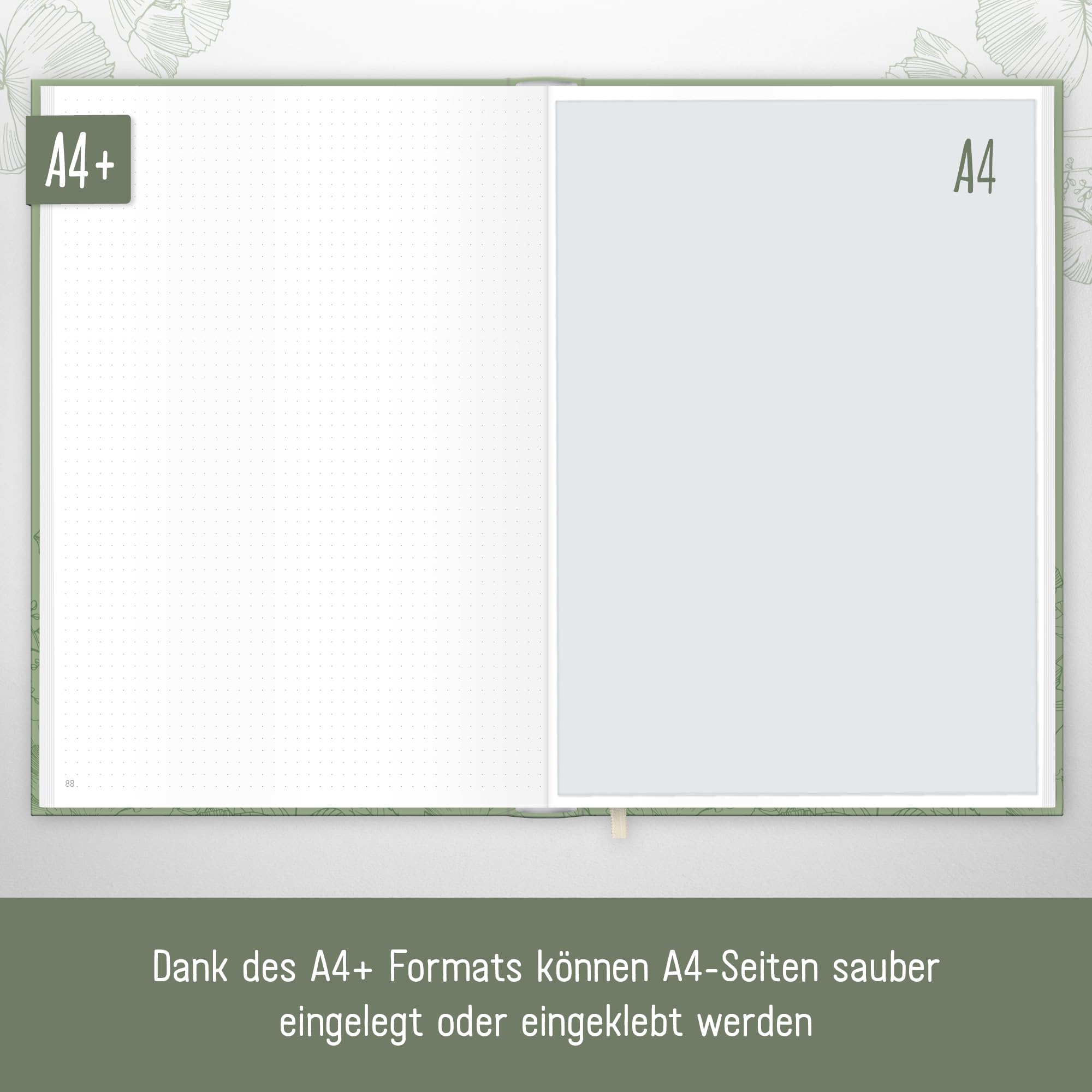 paper&you® Premium Journal gestippeld A5 Grey Marble gestippeld notitieboek, 120g/m² dik papier, 188 genummerde pagina's, agenda met gestippeld raster - duurzaam & klimaatvriendelijk