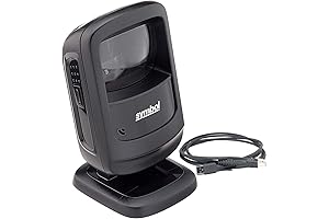 Zebra Symbol DS9208 Hands-Free Standard Range Barcode Scanner with Shielded USB Cable, Black