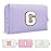 Personalized Makeup Bag Initial A-Z Preppy Patch Bag,Small PU Leather Travel Cosmetic Bag Pouch with Zipper,Purple Cute Toiletry Bag,Gift Ideal for Teen Girls Women Birthday Friend Mom,Latter G