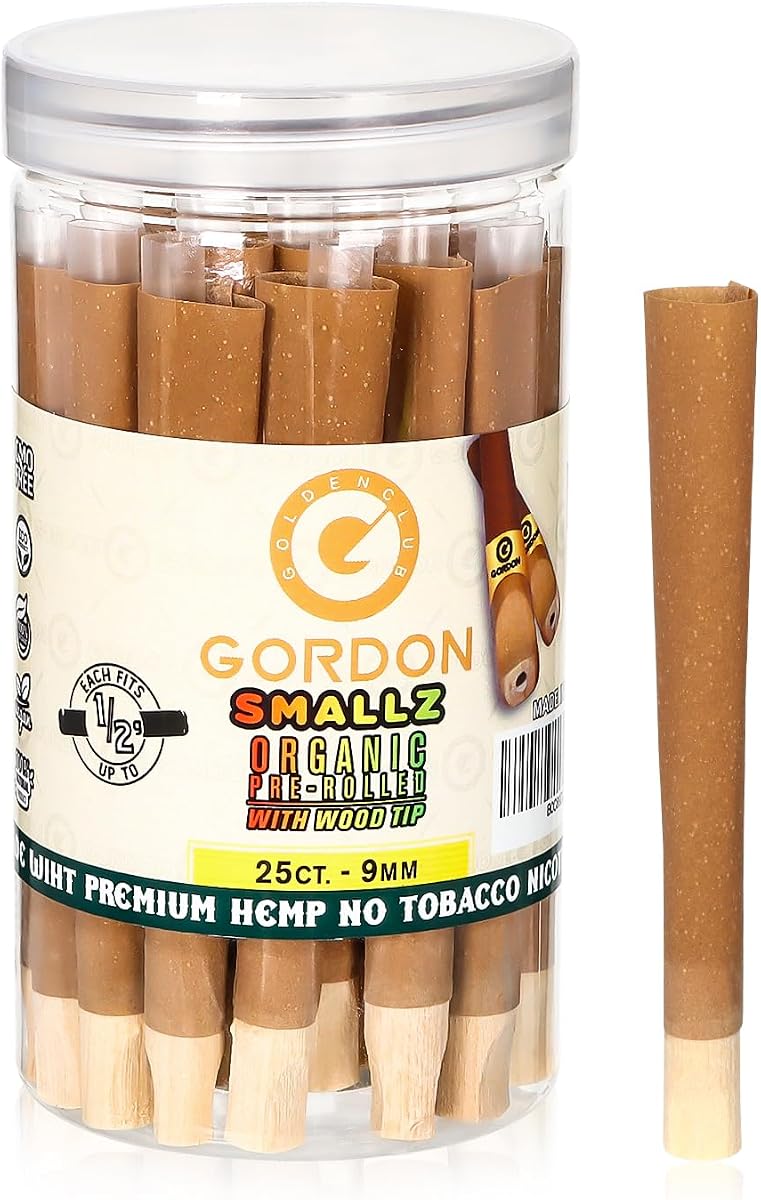 25 Pack Pre Rolled Cones With Wood Tips, King Size Rolling Papers, Slow Burning Pre Roll Cones (25 Pack, King Size)